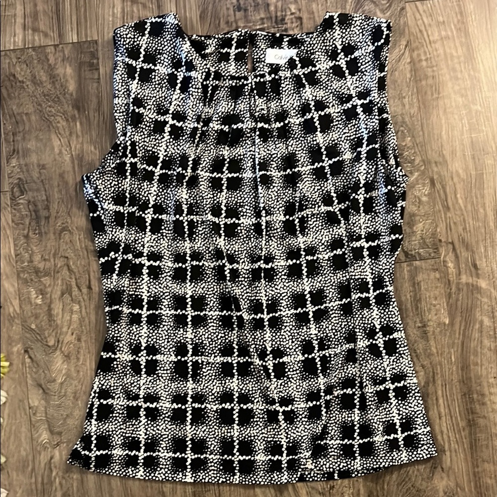 Calvin Klein Black and White Women's Top